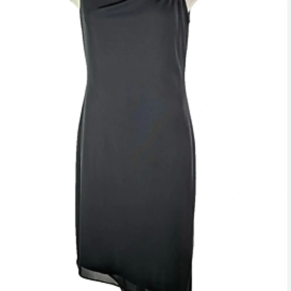 David Meister Midnight Asymmetrical Dress - Picture 8 of 9